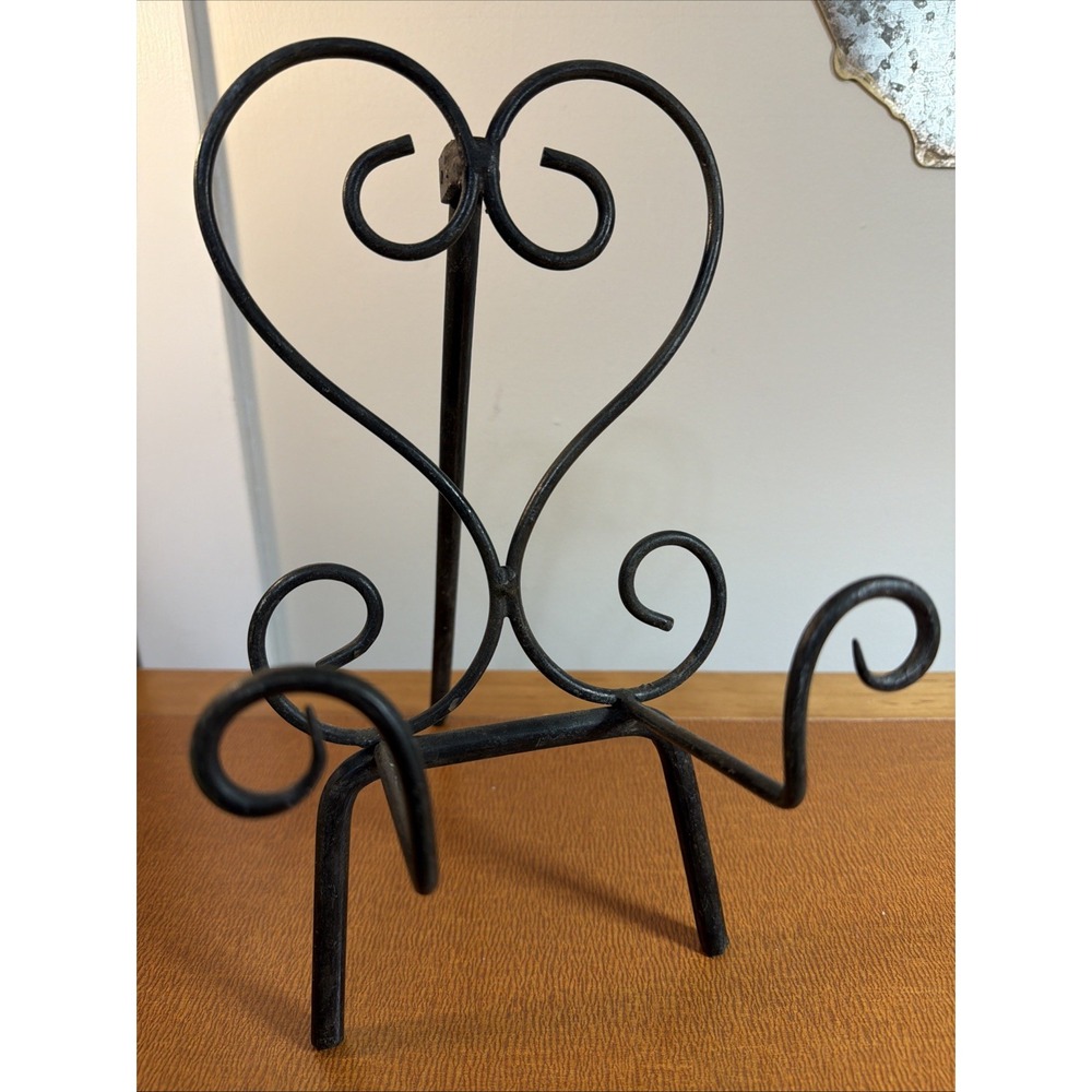 Cookbook Stand Cast Iron, Decorative Metal Cookbook Recipe Book Holder Black 11"